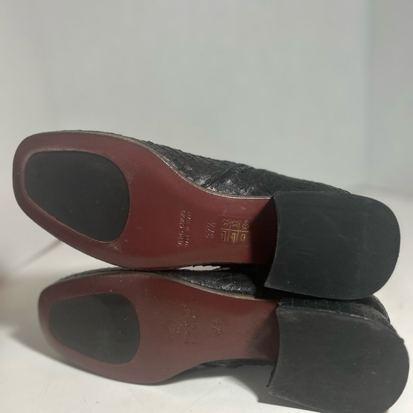 New Ixos Made in Italy Python-effect leather boot booties Black Size 37.5 - Picture 12 of 14